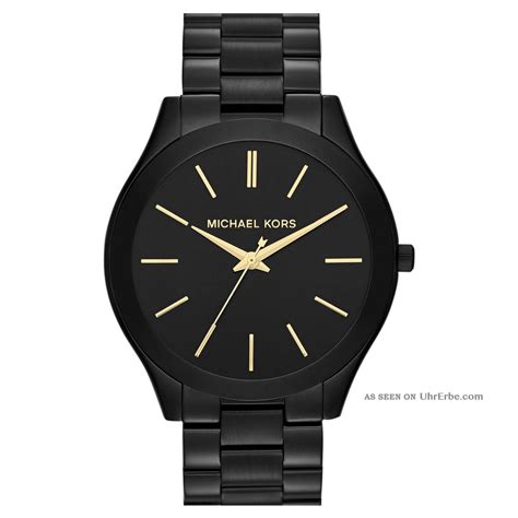 michael kors uhr black|mike kors slim runway watch.